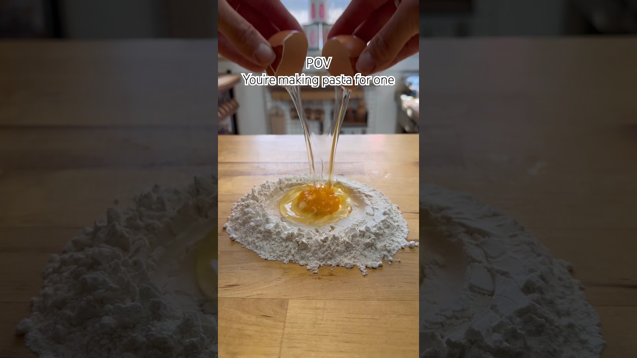 How to make homemade pasta for one&hellip; #shorts