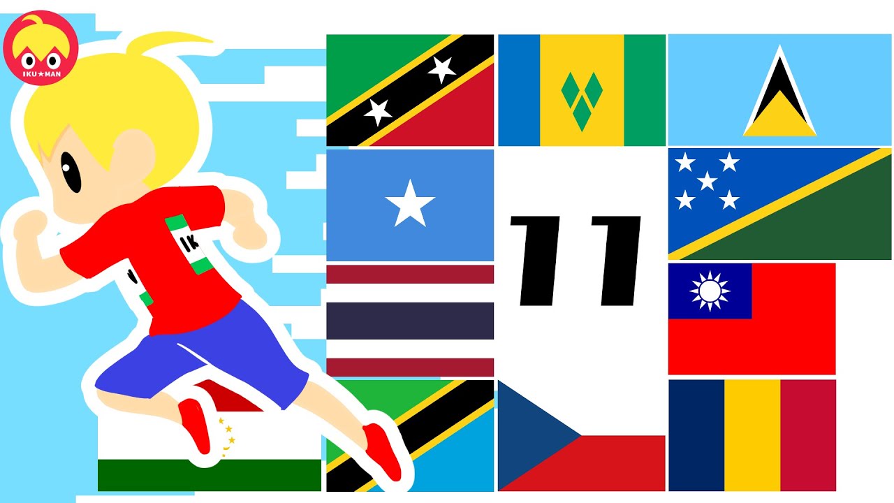 ピタゴラ国旗リレー１１（２０２１年の東京オリンピック開会式入場順を予想）