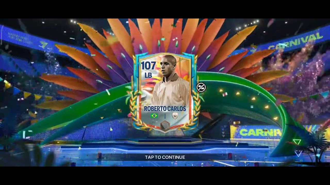 FC Mobile Pack Opening - Jockpot 107 Roberto Carlos - Carnival 2025. 3K Gem Pack.