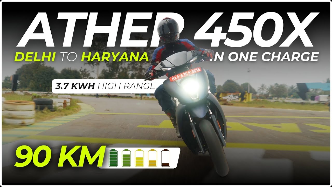 Can Ather 450X Go 90 KM on SPORTS Mode? 😮 | Range test in real world