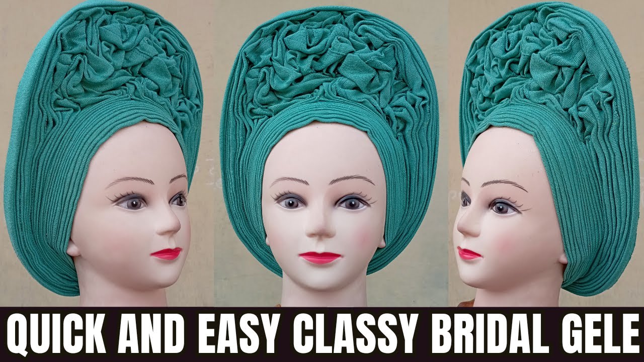 How to tie Center Ruffles Gele | Bridal #036 #trending #viral #bridal #ruffles
