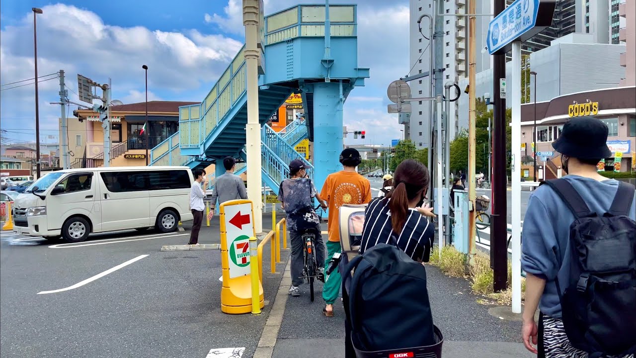 [JAPAN/TOKYO]Ushida Keisei-Sekiya Sumida River Shioiri Park walking scenery