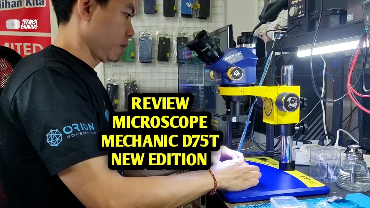 UNBOXING DAN REVIEW MICROSCOPE MECHANIC D75T NEW EDITION