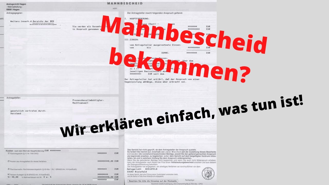 Mahnbescheid bekommen?  - Erste Hilfe Leitfaden