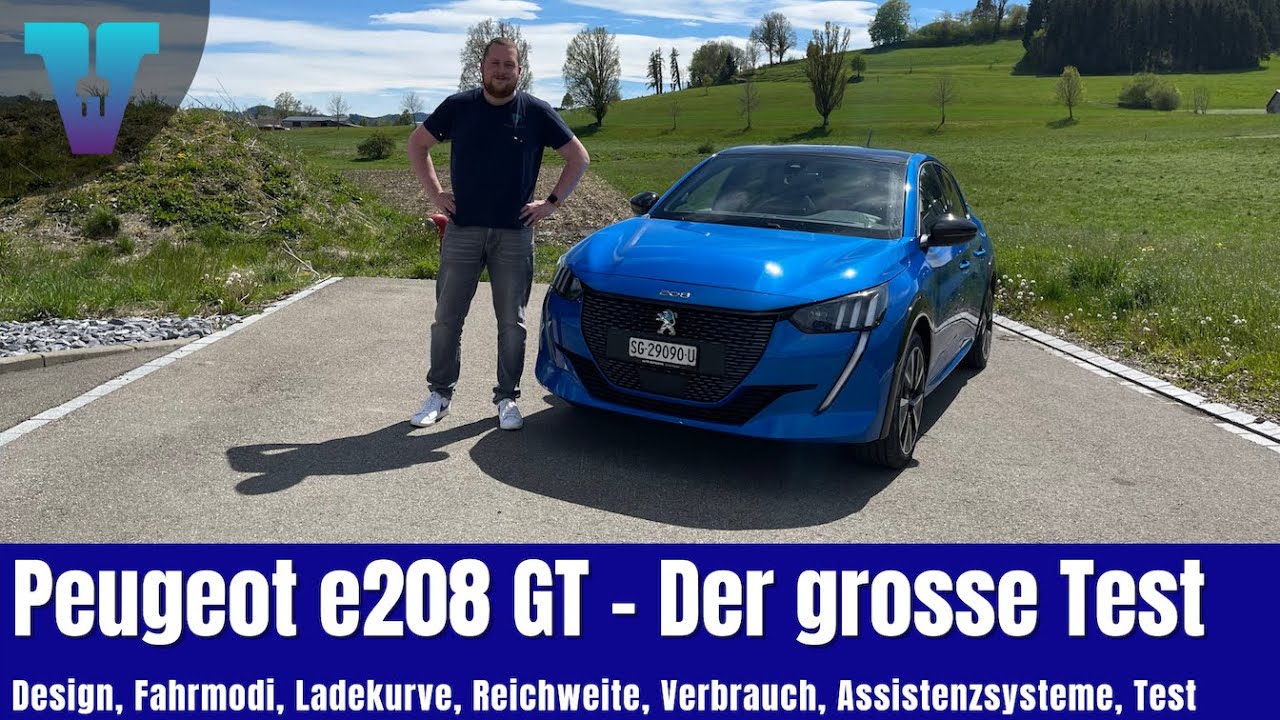 Peugeot e208 GT - Review, Test, Ladekurve, Reichweite, Verbrauch [Deutsch 4K] | Vision E Drive #98