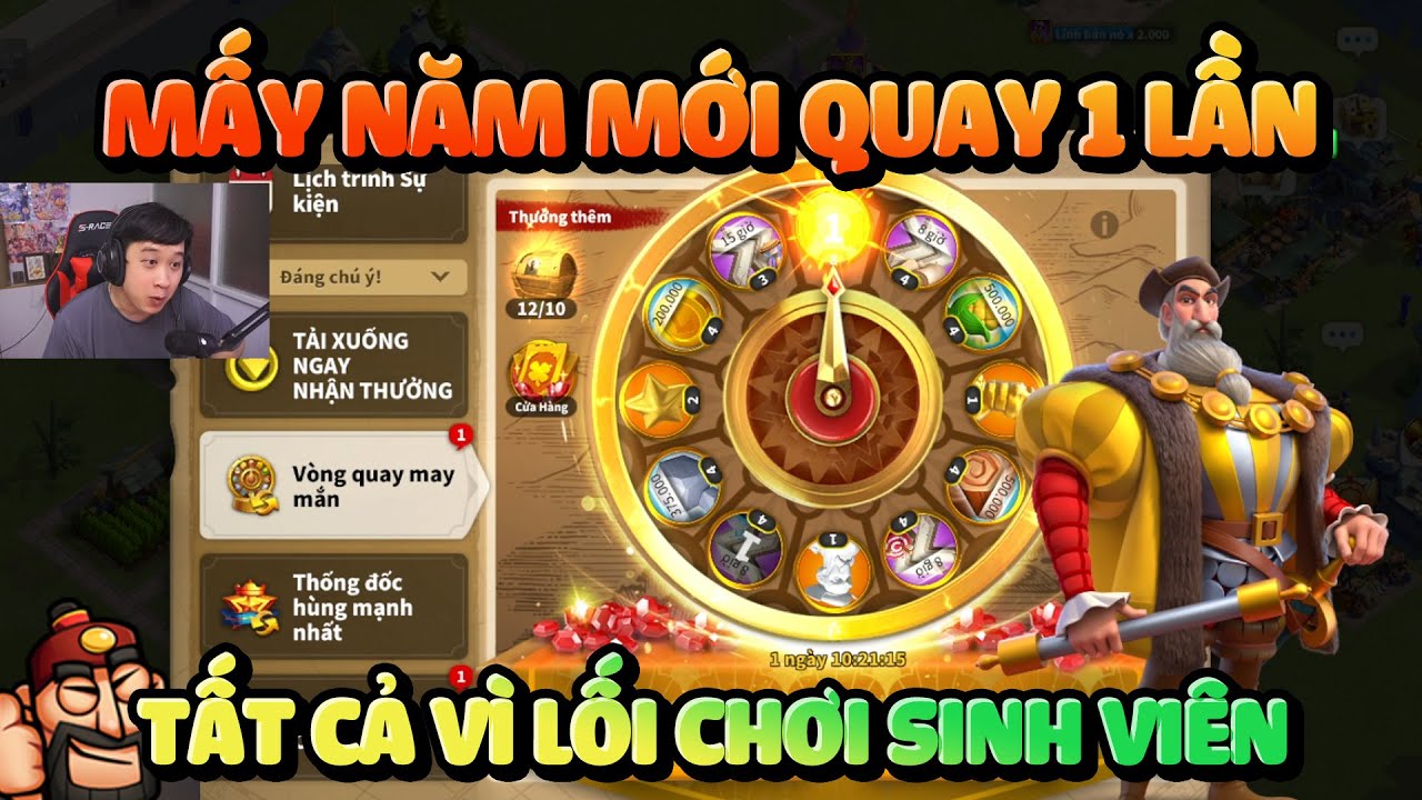 Xả Kho Đồ Chơi Vòng Quay May Mắn Để Thỏa Mãn Lối Chơi Sinh Viên - 2 Đạo Công Trình Rise of Kingdoms