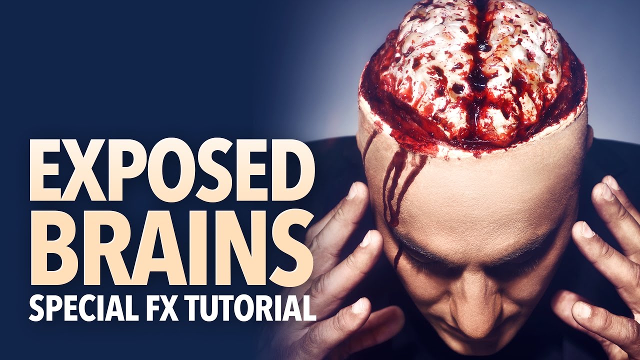 Exposed brain halloween makeup tutorial
