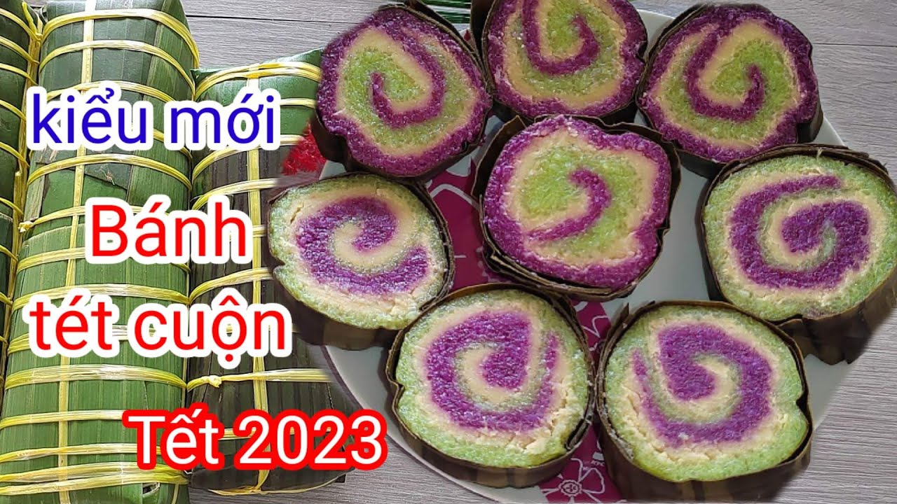 Cách làm mới bánh tét cuộn 3 màu mềm dẻo thơm ngon đẹp mắt đón Tết 2023 cùng @NguyễnnguyễnFamily-d6e