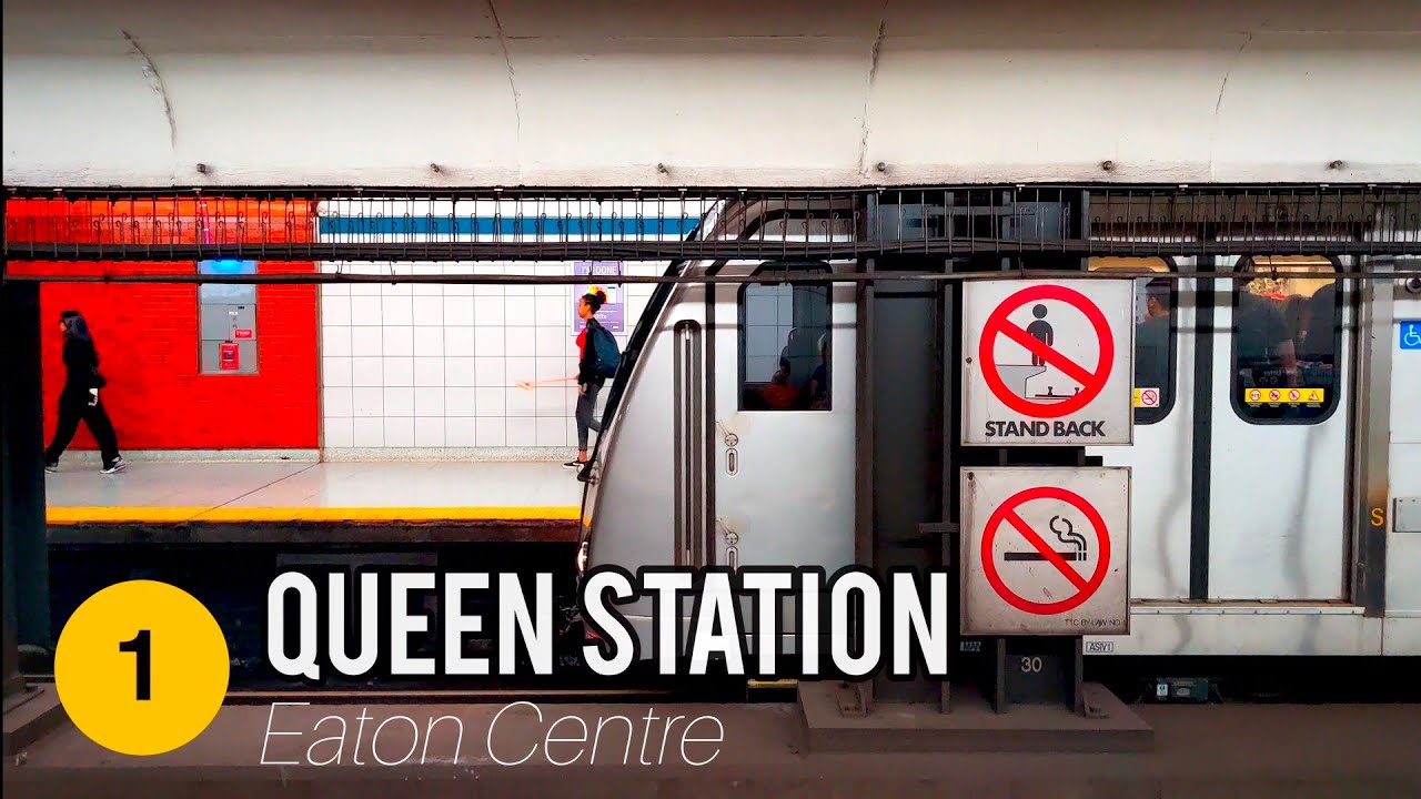 TTC &bull; Queen Station &bull; Line 1 (Yonge-University) - Rush hour trains arriving & departing | Toronto