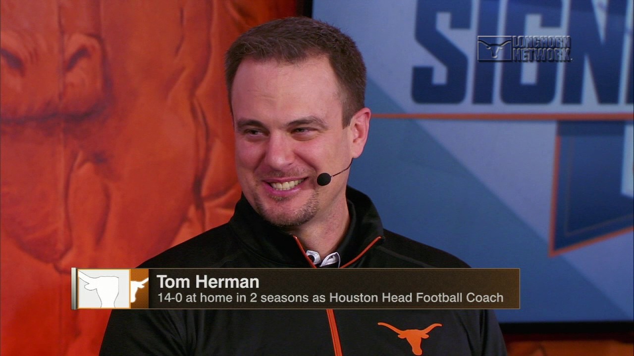 Tom Herman on Longhorn Network set [Feb. 7, 2017]