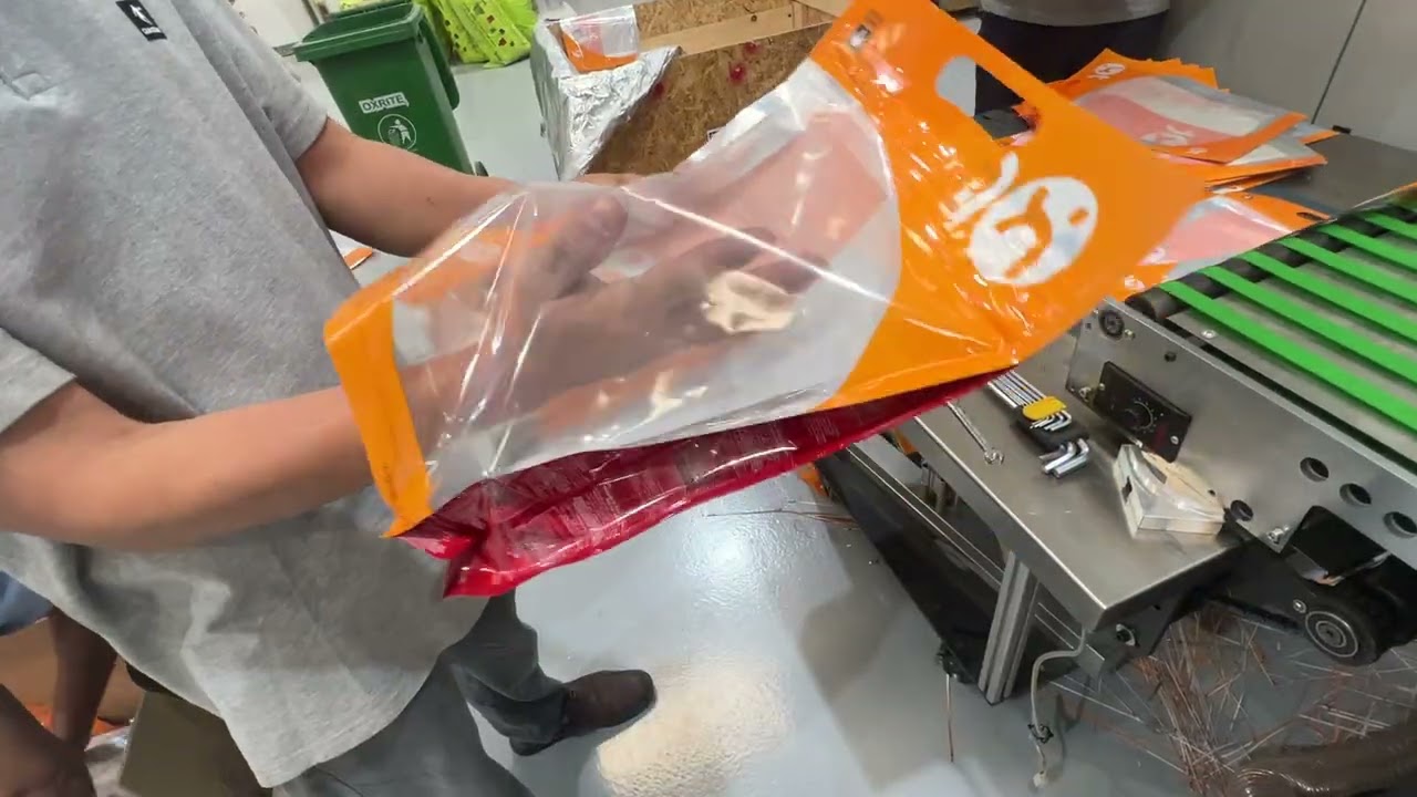 New reclosable special wide zipper flat square bottom pouch machine is put into the production