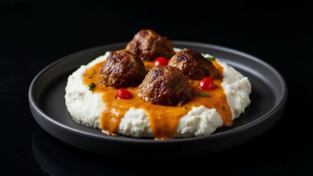 🍆🍖 Hünkar Beğendi with Meatballs | Easy & Delicious Recipe 🧀🔥