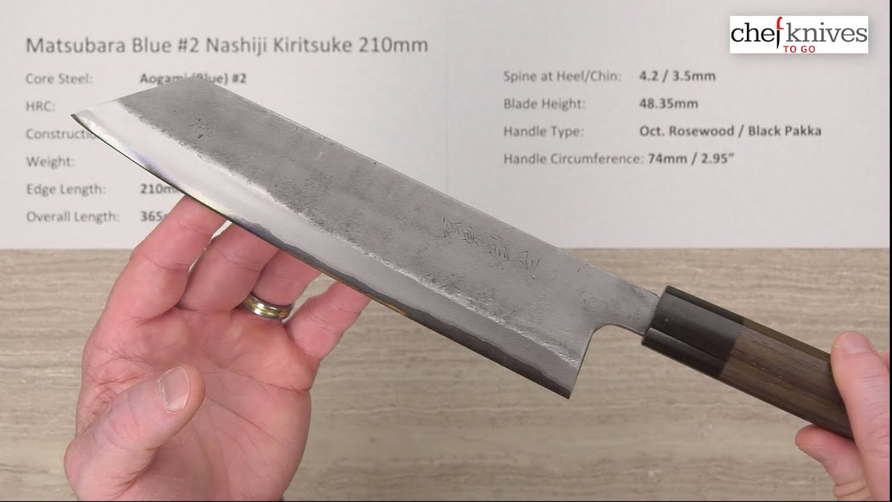 Matsubara Blue #2 Nashiji Kiritsuke 210mm Quick Look