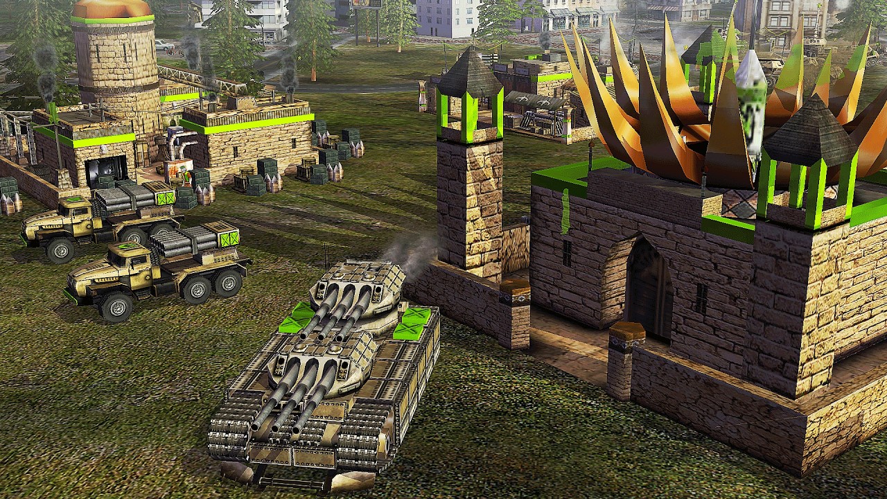 GLA ASSAULT vs 2 CHINA FLAME - Command & Conquer Generals Contra x Beta