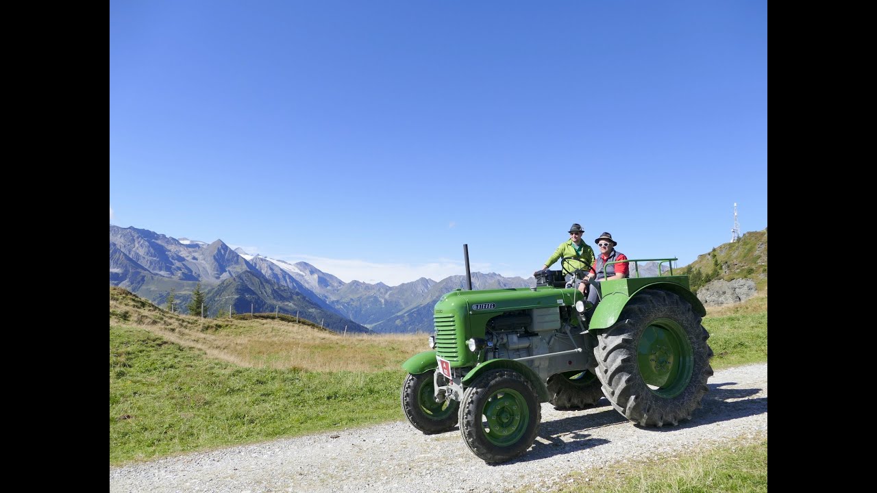 Der Hintertuxer Gletscherk&ouml;nig 2022 - Oldtimer Traktor trifft Pistenbully