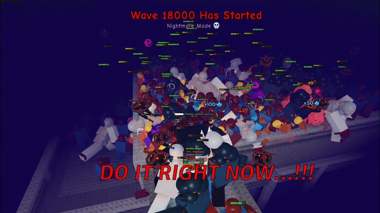 I Survive 18000 Waves With This Broken Method In Survive Zombie Arena