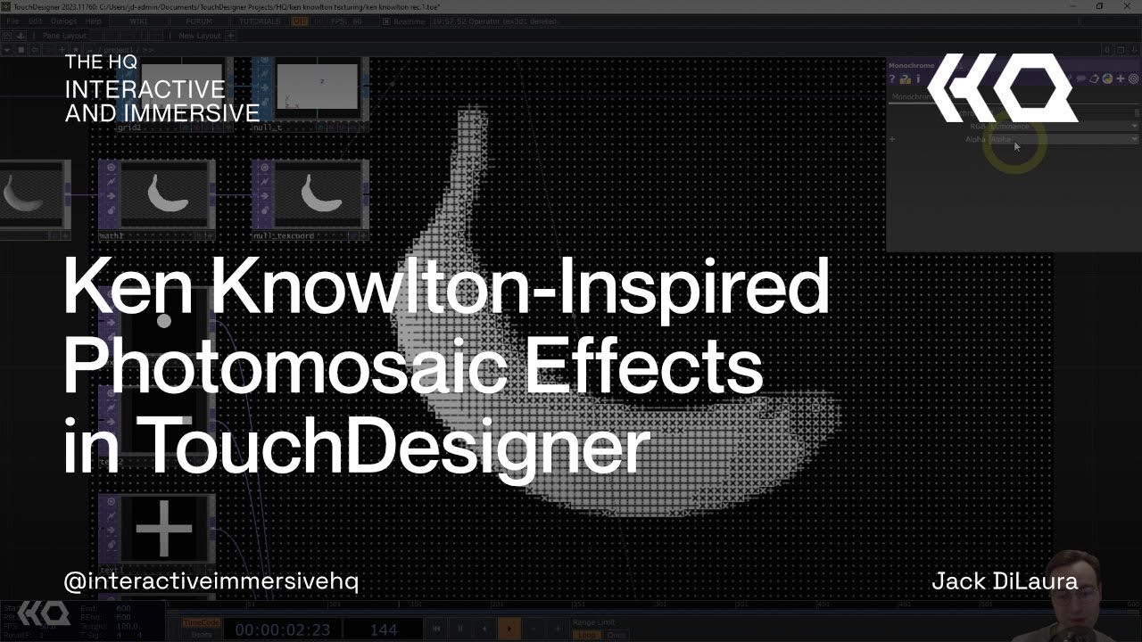 Ken Knowlton-Inspired Photomosaic Effects in TouchDesigner - TouchDesigner Tutorial 164