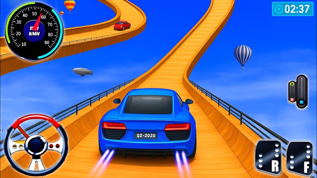 Mega Ramp Monster Car Racing 3D - Extreme Car Stunts - Android Gameplay 