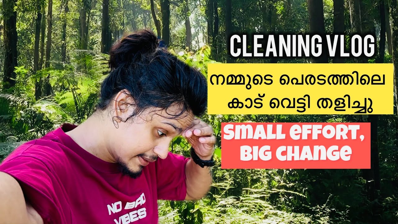 Cleaning vlog | നമ്മുടെ പെരടത്തിലെ കാട് വെട്ടി തളിച്ചു | Small effort, big change | 