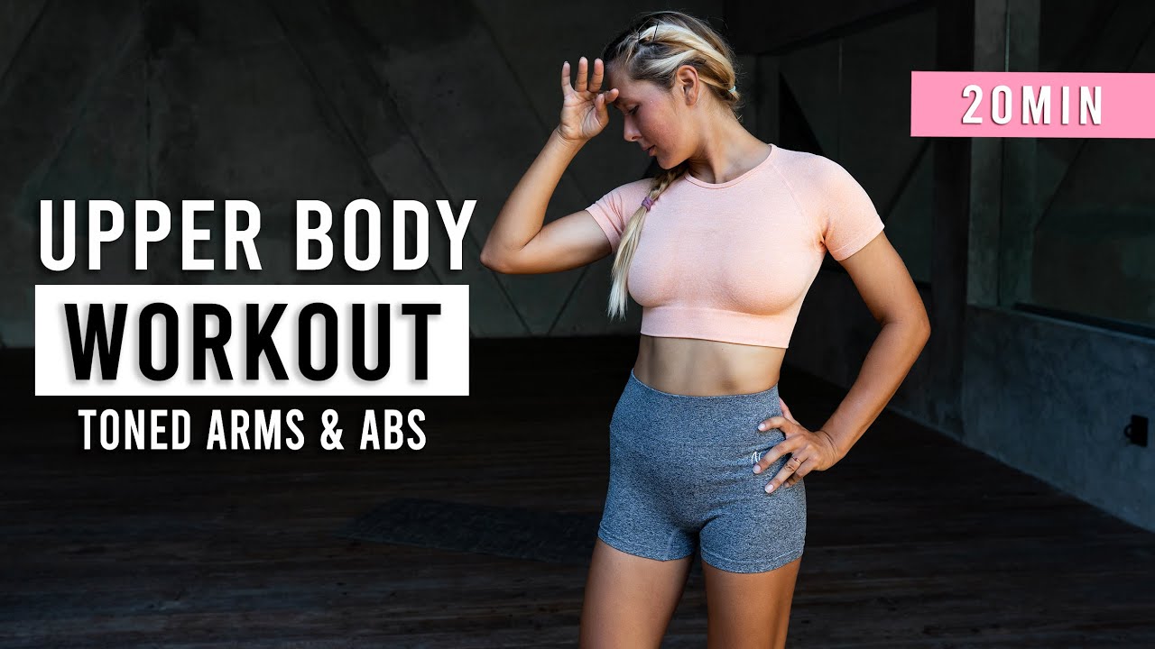 20 MIN TONED ARMS & ABS Workout | Upper Body HIIT | No Equipment, No Repeats