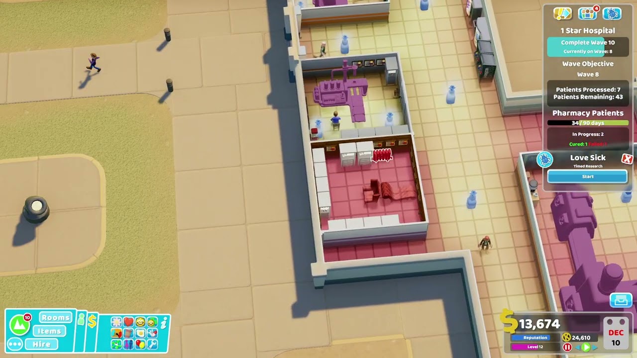 Two Point Hospital: Moar work at Camouflage Falls