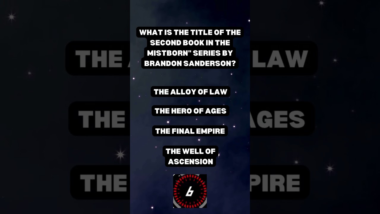 What Is The Title Of The Second Book In The "Mistborn" Series By Brandon Sanderson?