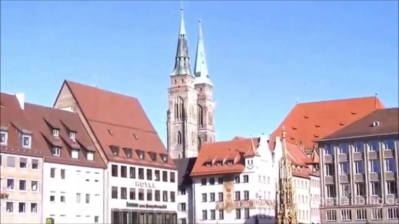 N&uuml;rnberg, Hauptmarkt, Нюрнберг, площадь Хауптмаркт, на немецком языке