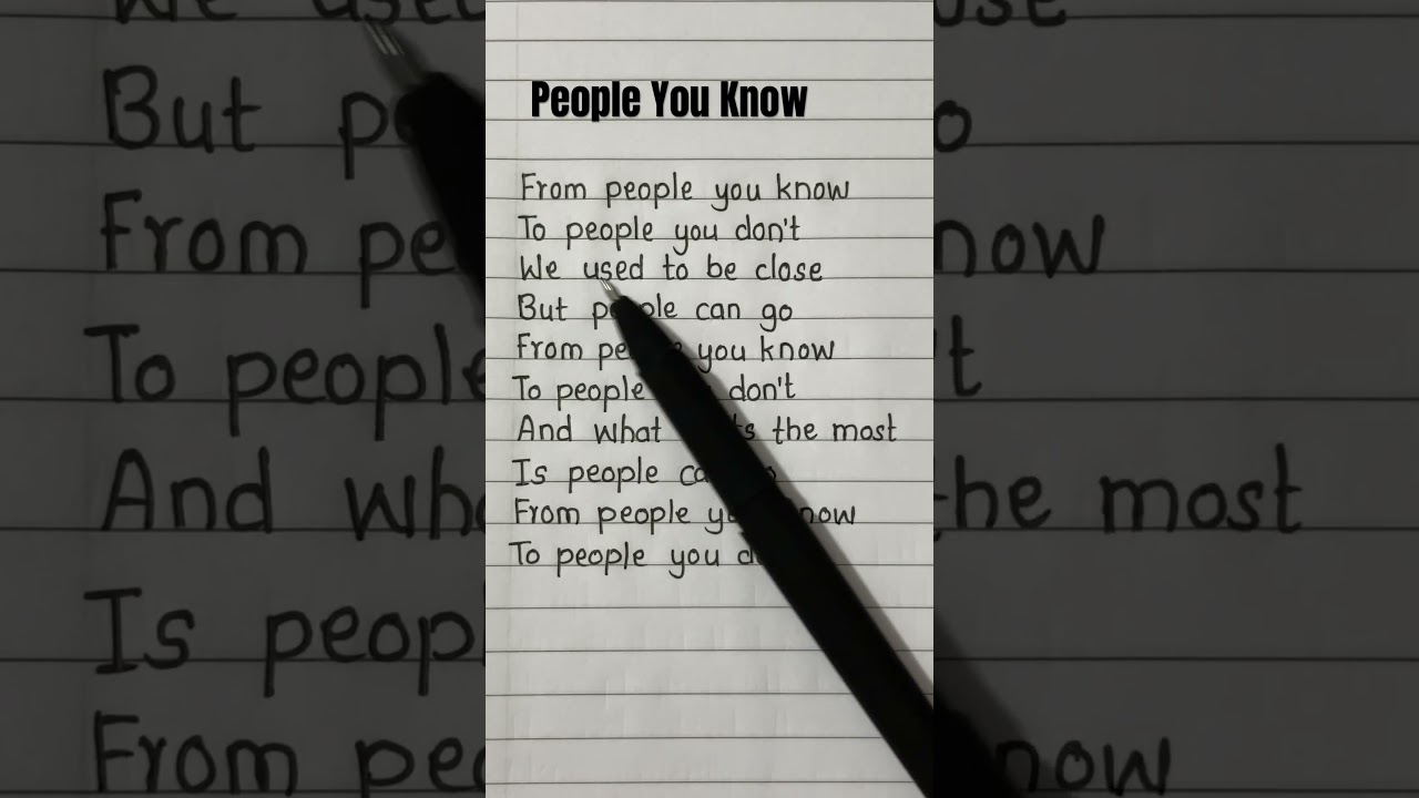 People You Know ~ Selena Gomez song 🎵 lyrics 