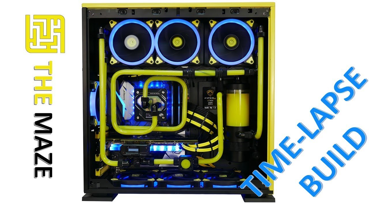 "THE MAZE" In Win 303 water cooling pc time-lapse build