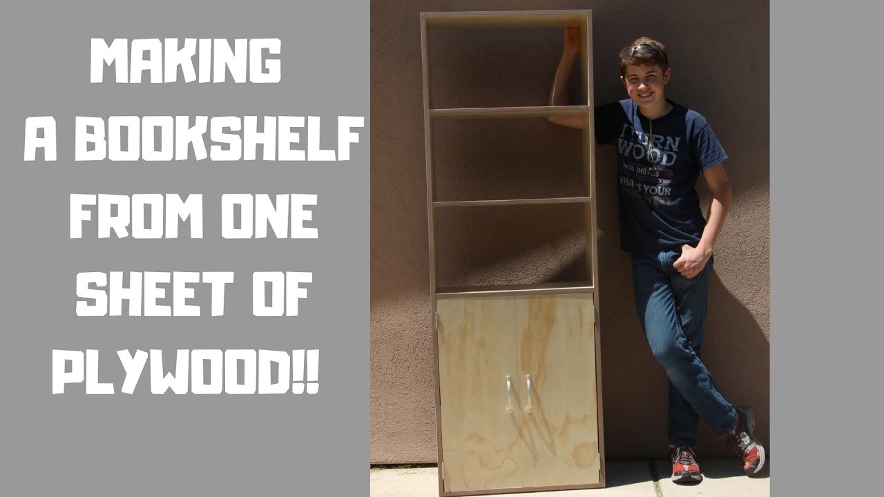 MAKING A BOOKSHELF FROM ONE SHEET OF PLYWOOD!