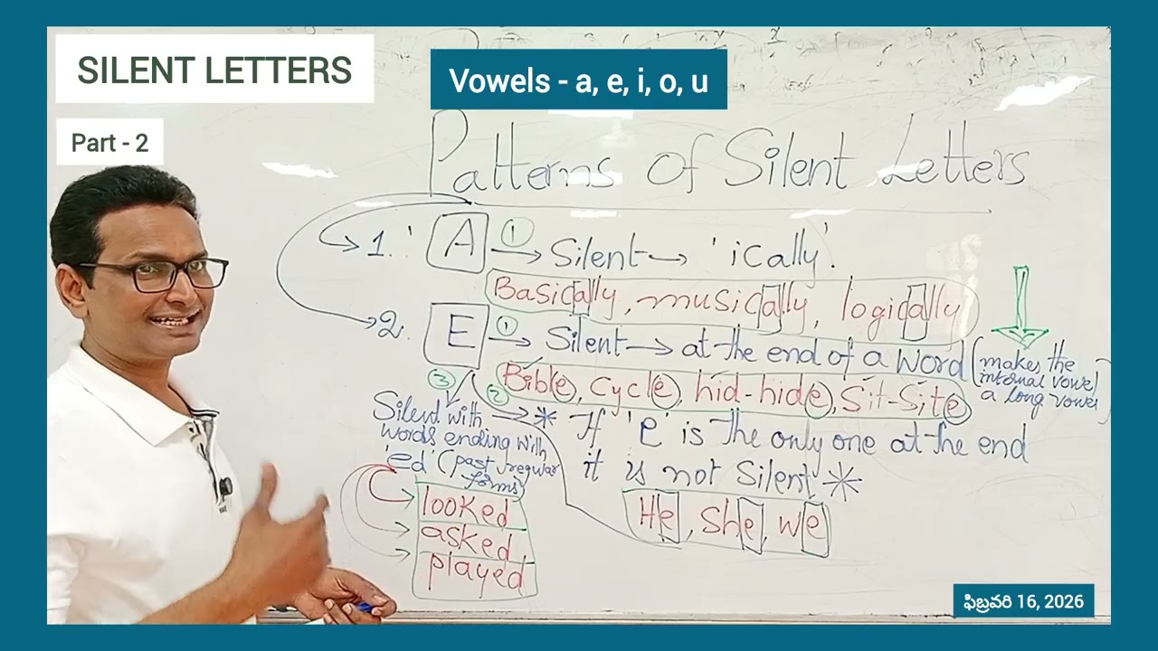 SILENT LETTERS _PART - 2_INTERMEDIATE FIRST YEAR ENGLISH GRAMMAR