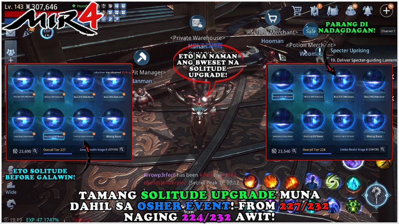 MIR4 - ETO NA NAMAN YUNG NAKAKALOKONG UPGRADE NANG SOLITUDE! IMBES NA TUMAAS BUMABA LALO!  - F2P