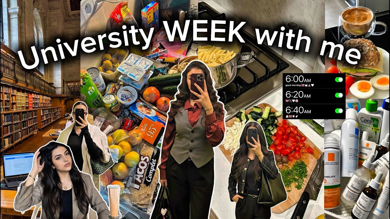 UNIVERSITY WEEK 🎓🏙️|أجيوا دوزوا معايا سيمانة ديال لقراية💘🫨(HAUL🛍️🤑STUDY📚COOKING👩🏻‍🍳)