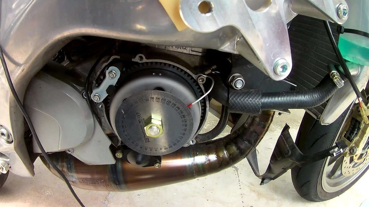 aprilia RS125 Checking  the ignition timing of Euro 2 DENSO CDI