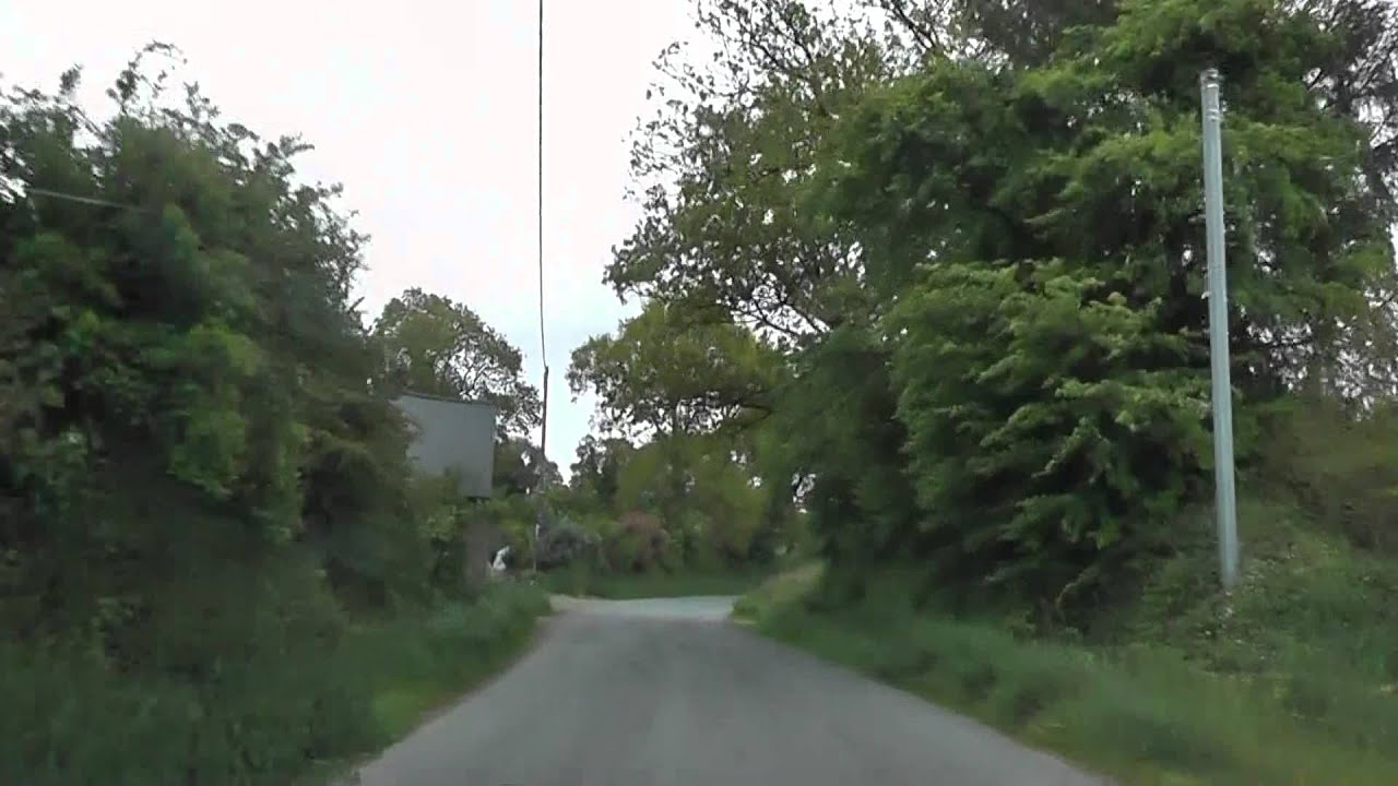 Driving On The D20 From Trébrivan To Le Croissant, Côtes-d'Armor, Brittany, France 27th May 2013