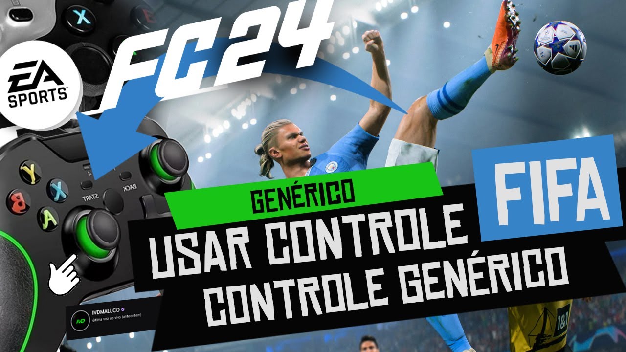 Como usar CONTROLE GEN&Eacute;RICO NO EAFC 24 no PC