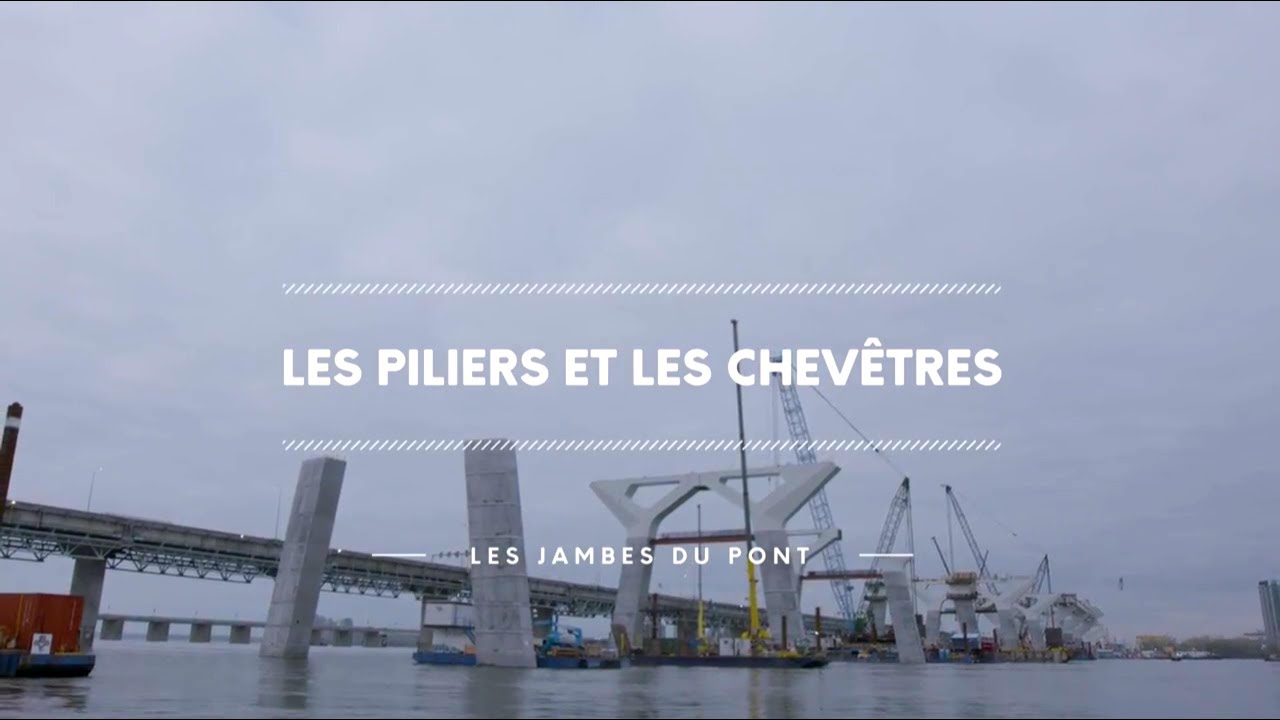 Les piliers et les chevêtres : les jambes du pont - Nouveau pont Champlain