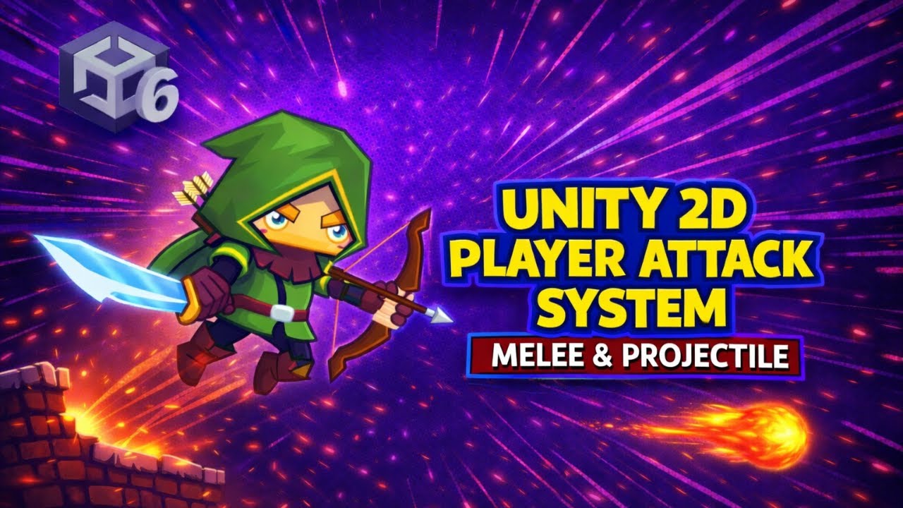 Unity 2D Player Attack System (Melee & Projectile)
