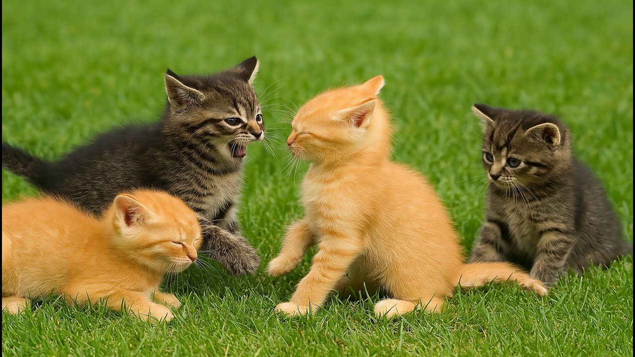 Meowing Kittens Have Fun with Playful Puppies, Cute Bunnies, and Tiny Calves – So Much Cuteness!