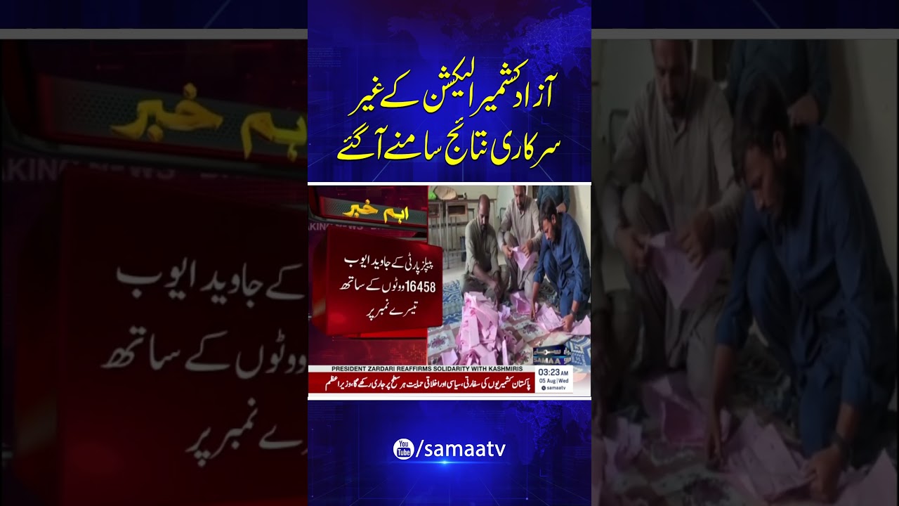 Azad Kashmir Election Ke Ghair Sarkari Nataij Samne Aa Gaye| SAMAA TV