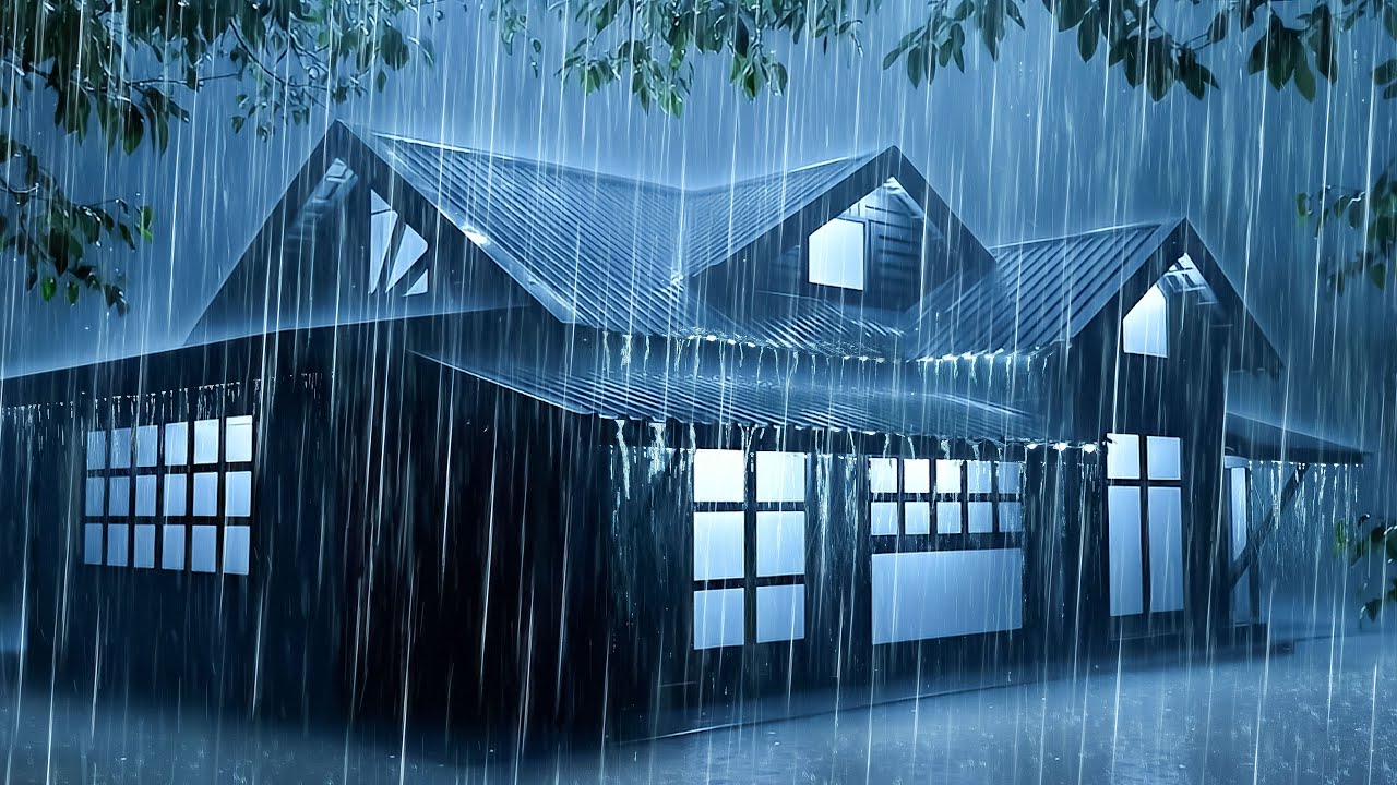 Beat Insomnia in 3 Minutes, Fall Asleep Fast | Powerful Heavy Rain & Gentle Thunder All Night