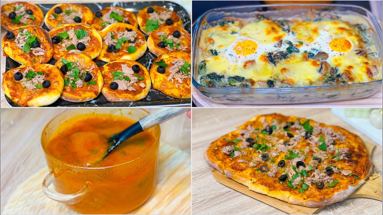 ملا عجينة سبيسيال للبيتزا 🍕 و غراتان و سدر و سلاطة دبارة عشاء كاملة