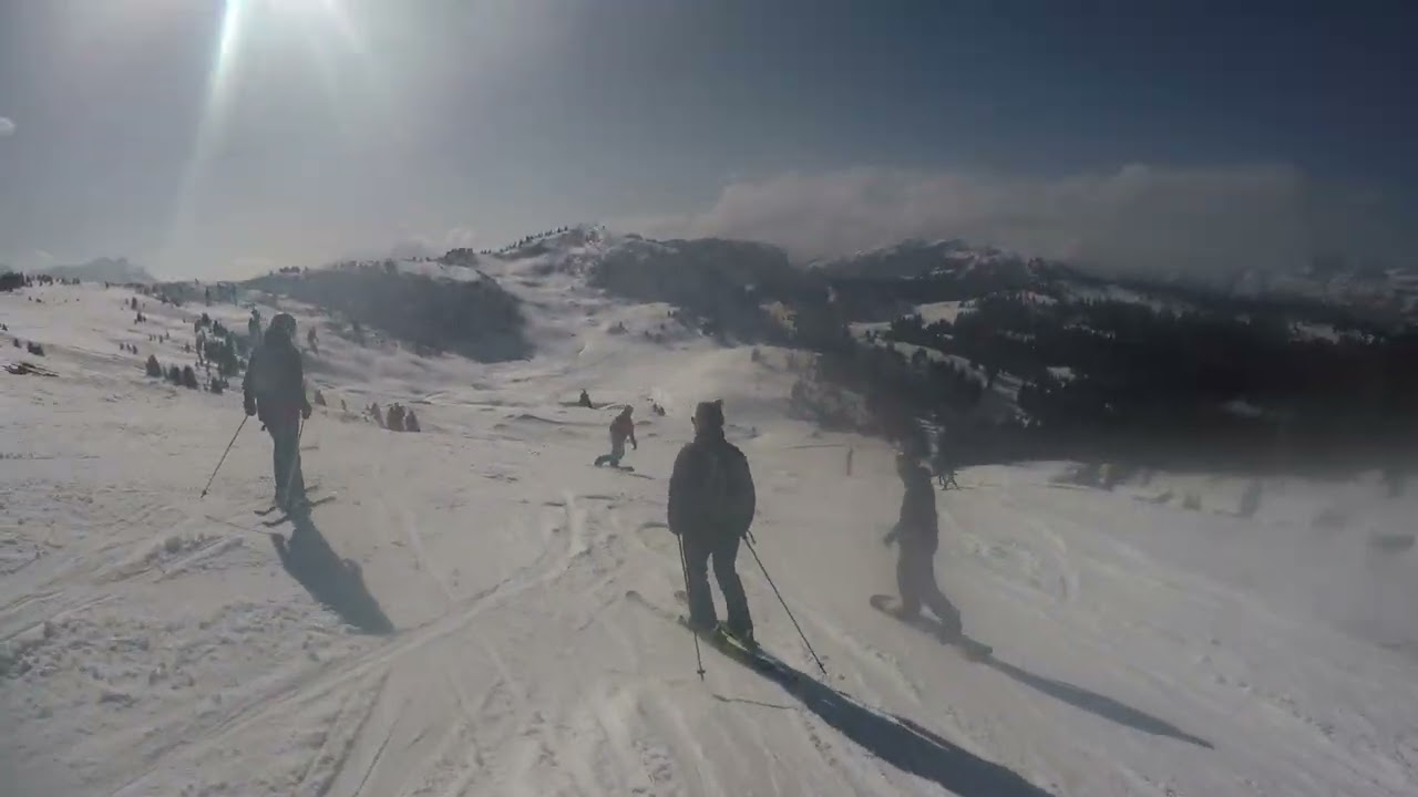 skiing Les Diablerets- back to Villars/Bretaye summit (part 1 Laoussalet and more)