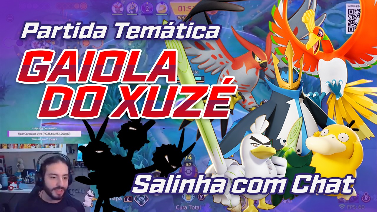 [Partida Completa] Só vale Pokémon pássaro! Jogando com o Chat!