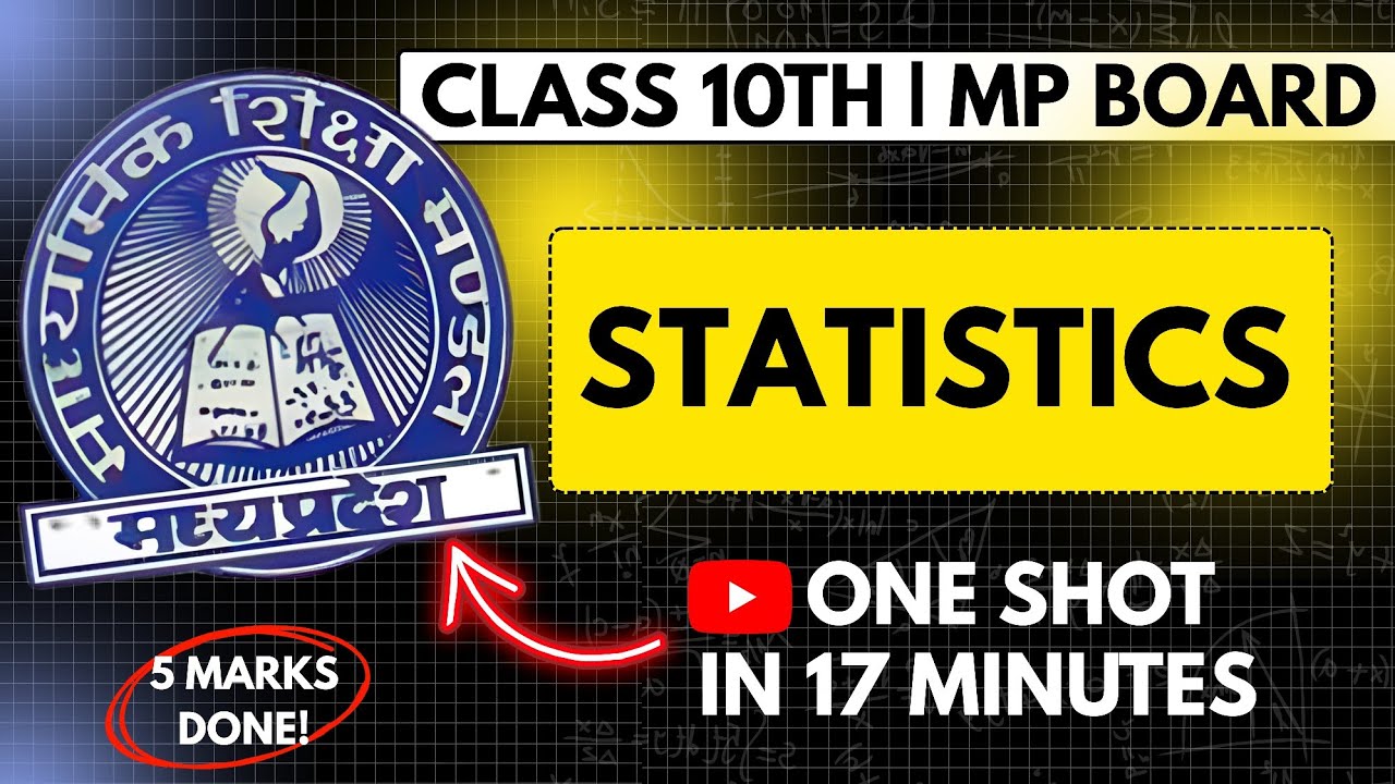 Statistics In One Shot 📊| Statistics MP Board 2026 | MP Board Class 10th | NCERT |