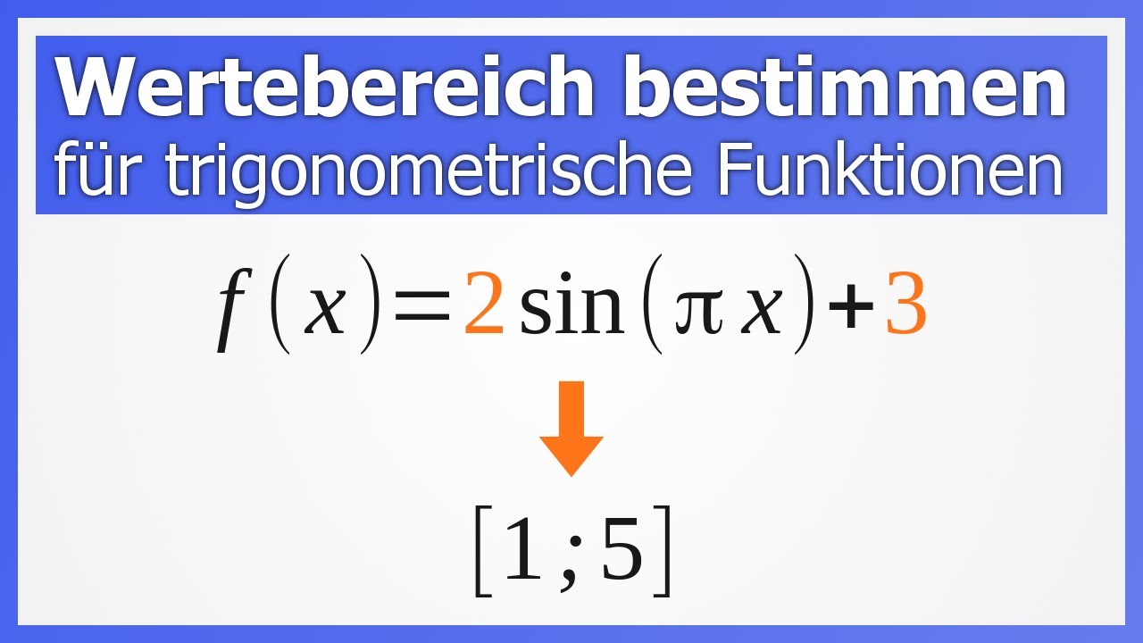 Wertebereich bestimmen für trigonometrische Funktionen | How to Mathe