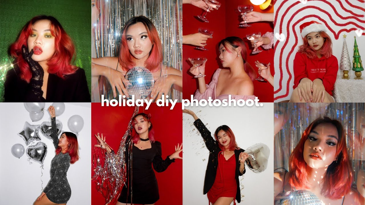 PARTY 🎁🎉  CREATIVE HOME PHOTOSHOOT IDEAS part 6 (holidays / party diy self portrait)