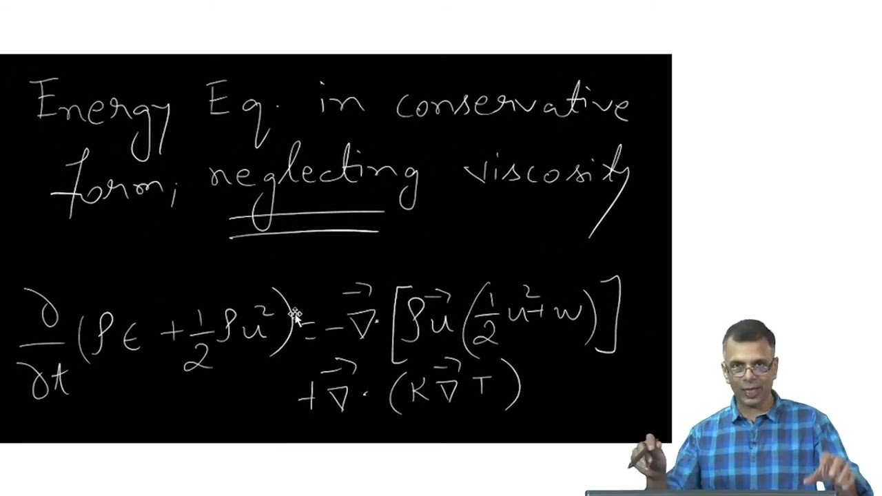 Energy equation in a conservative form #swayamprabha