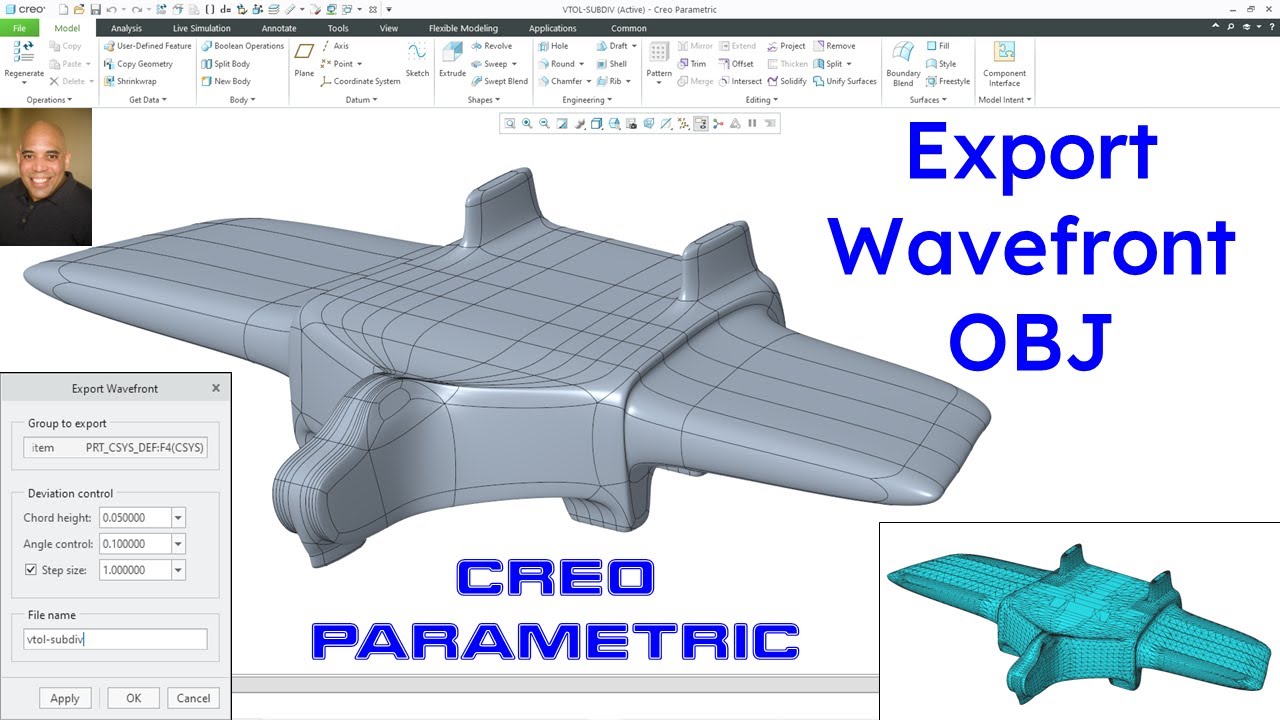 Creo Parametric - Exporting Wavefront OBJ Files