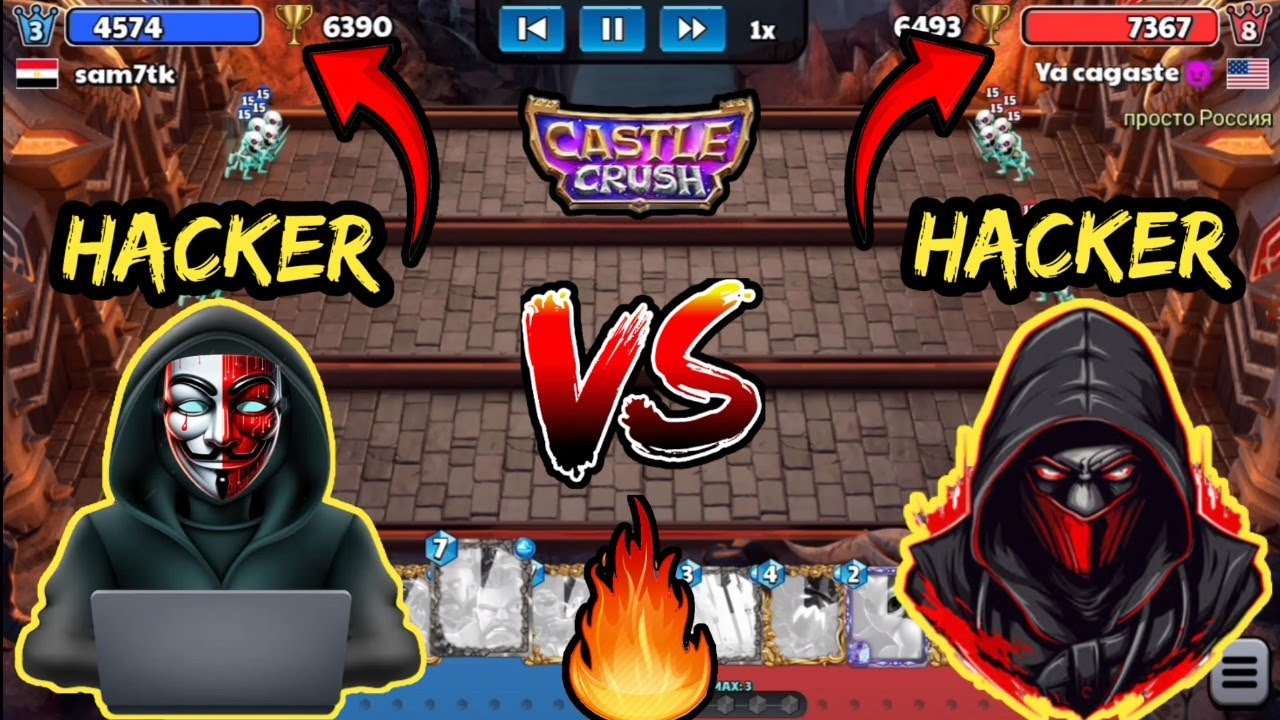 OMG 😧 Most Rare Moment! Hacker Vs Hacker? Castle Crush